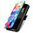 Leather Case Stands Fashionable Pattern Flip Cover Holder S02D for Samsung Galaxy Z Fold3 5G