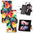 Leather Case Stands Fashionable Pattern Flip Cover Holder S02D for Samsung Galaxy Z Fold3 5G