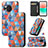 Leather Case Stands Fashionable Pattern Flip Cover Holder S02D for Sharp Aquos R8