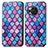 Leather Case Stands Fashionable Pattern Flip Cover Holder S02D for Sharp Aquos R8