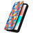 Leather Case Stands Fashionable Pattern Flip Cover Holder S02D for Sharp Aquos R8