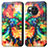 Leather Case Stands Fashionable Pattern Flip Cover Holder S02D for Sharp Aquos R8s Mixed