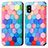 Leather Case Stands Fashionable Pattern Flip Cover Holder S02D for Sharp Aquos wish3