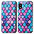Leather Case Stands Fashionable Pattern Flip Cover Holder S02D for Sharp Aquos wish3 Purple