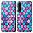 Leather Case Stands Fashionable Pattern Flip Cover Holder S02D for Sony Xperia 1 IV Purple