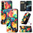 Leather Case Stands Fashionable Pattern Flip Cover Holder S02D for Sony Xperia 1 V