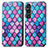 Leather Case Stands Fashionable Pattern Flip Cover Holder S02D for Sony Xperia 1 V Purple