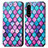 Leather Case Stands Fashionable Pattern Flip Cover Holder S02D for Sony Xperia 5 IV Purple