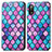 Leather Case Stands Fashionable Pattern Flip Cover Holder S02D for Sony Xperia Ace II Purple