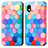 Leather Case Stands Fashionable Pattern Flip Cover Holder S02D for Sony Xperia Ace III SO-53C Colorful