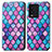 Leather Case Stands Fashionable Pattern Flip Cover Holder S02D for Vivo iQOO 10 5G Purple