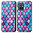 Leather Case Stands Fashionable Pattern Flip Cover Holder S02D for Vivo iQOO Z6 5G Purple