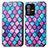 Leather Case Stands Fashionable Pattern Flip Cover Holder S02D for Vivo V23 5G Purple