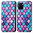 Leather Case Stands Fashionable Pattern Flip Cover Holder S02D for Vivo Y01 Purple