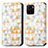 Leather Case Stands Fashionable Pattern Flip Cover Holder S02D for Vivo Y01 White