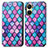 Leather Case Stands Fashionable Pattern Flip Cover Holder S02D for Vivo Y02S