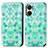 Leather Case Stands Fashionable Pattern Flip Cover Holder S02D for Vivo Y02S