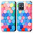 Leather Case Stands Fashionable Pattern Flip Cover Holder S02D for Vivo Y30 5G Colorful