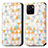 Leather Case Stands Fashionable Pattern Flip Cover Holder S02D for Vivo Y32t White