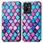 Leather Case Stands Fashionable Pattern Flip Cover Holder S02D for Vivo Y73t Purple