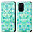 Leather Case Stands Fashionable Pattern Flip Cover Holder S02D for Xiaomi Mi 11i 5G Green