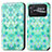 Leather Case Stands Fashionable Pattern Flip Cover Holder S02D for Xiaomi Poco C40 Green