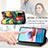 Leather Case Stands Fashionable Pattern Flip Cover Holder S02D for Xiaomi Poco M5S