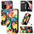 Leather Case Stands Fashionable Pattern Flip Cover Holder S02D for Xiaomi Poco X4 NFC