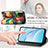 Leather Case Stands Fashionable Pattern Flip Cover Holder S02D for Xiaomi Redmi 9 Power