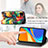 Leather Case Stands Fashionable Pattern Flip Cover Holder S02D for Xiaomi Redmi 9C NFC