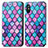 Leather Case Stands Fashionable Pattern Flip Cover Holder S02D for Xiaomi Redmi 9i Purple