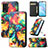 Leather Case Stands Fashionable Pattern Flip Cover Holder S02D for Xiaomi Redmi 9T 4G