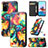 Leather Case Stands Fashionable Pattern Flip Cover Holder S02D for Xiaomi Redmi Note 10 4G