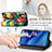 Leather Case Stands Fashionable Pattern Flip Cover Holder S02D for Xiaomi Redmi Note 10 5G