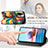 Leather Case Stands Fashionable Pattern Flip Cover Holder S02D for Xiaomi Redmi Note 10 Pro 4G