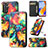 Leather Case Stands Fashionable Pattern Flip Cover Holder S02D for Xiaomi Redmi Note 11 Pro 4G