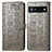 Leather Case Stands Fashionable Pattern Flip Cover Holder S03D for Google Pixel 6a 5G