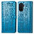 Leather Case Stands Fashionable Pattern Flip Cover Holder S03D for Huawei Enjoy 50 Blue