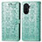 Leather Case Stands Fashionable Pattern Flip Cover Holder S03D for Huawei Enjoy 50 Green