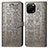 Leather Case Stands Fashionable Pattern Flip Cover Holder S03D for Huawei Enjoy 50z Gray