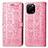 Leather Case Stands Fashionable Pattern Flip Cover Holder S03D for Huawei Enjoy 50z Pink