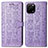 Leather Case Stands Fashionable Pattern Flip Cover Holder S03D for Huawei Enjoy 50z Purple