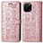 Leather Case Stands Fashionable Pattern Flip Cover Holder S03D for Huawei Enjoy 50z Rose Gold