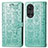 Leather Case Stands Fashionable Pattern Flip Cover Holder S03D for Huawei Honor 50 5G