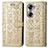 Leather Case Stands Fashionable Pattern Flip Cover Holder S03D for Huawei Honor 60 Pro 5G