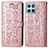 Leather Case Stands Fashionable Pattern Flip Cover Holder S03D for Huawei Honor 70 Lite 5G