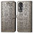 Leather Case Stands Fashionable Pattern Flip Cover Holder S03D for Huawei Honor 80 5G