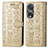 Leather Case Stands Fashionable Pattern Flip Cover Holder S03D for Huawei Honor 80 Pro 5G