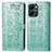 Leather Case Stands Fashionable Pattern Flip Cover Holder S03D for Huawei Honor 80 SE 5G Green