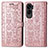 Leather Case Stands Fashionable Pattern Flip Cover Holder S03D for Huawei Honor 90 Lite 5G